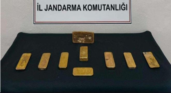 14.7 kilo külçe altın ele geçirildi.